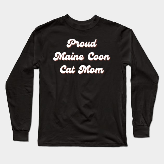 Maine Coon Cat Long Sleeve T-Shirt by CityTeeDesigns